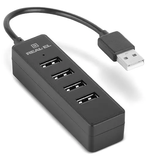 USB-хаб Real-EL HQ-154 Black UAH (EL123110007) - фото 2