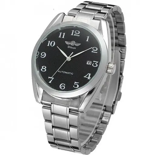 Чоловічий наручний годинник Winner Handsome (Сріблястий)