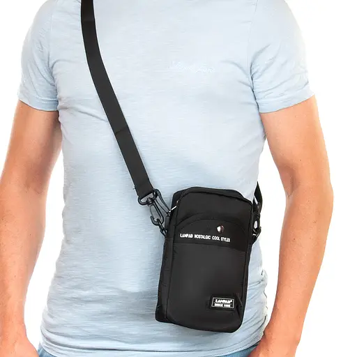 Невелика чоловіча сумка через плече Lanpad 13х20х7 см 000302396 - фото 3