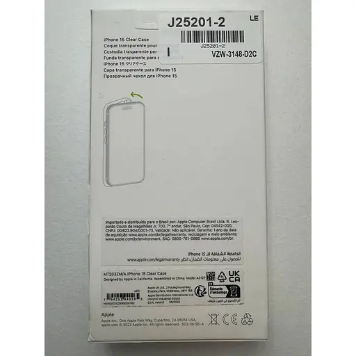 Оригинальный противоударный чехол Apple Clear Case with MagSafe для iPhone 15 (6.1") Прозрачный (MT203ZM/A) - фото 4