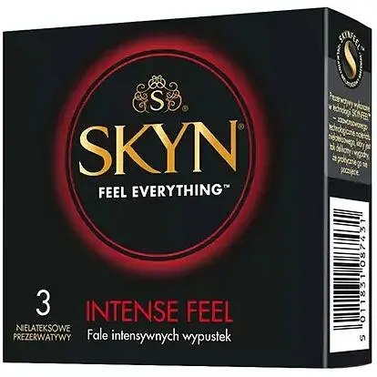 Презервативи безлатексні Skyn Intense Feel (ребристі, 3 шт.)