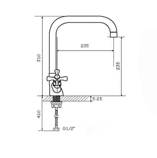 Змішувач для кухні Zegor/Troya DML4-C827 двовентильний 30412 - фото 2