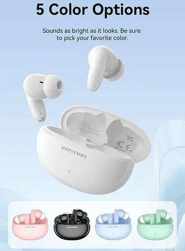 Наушники TWS Vention Elf Earbuds E01 Blue - фото 3