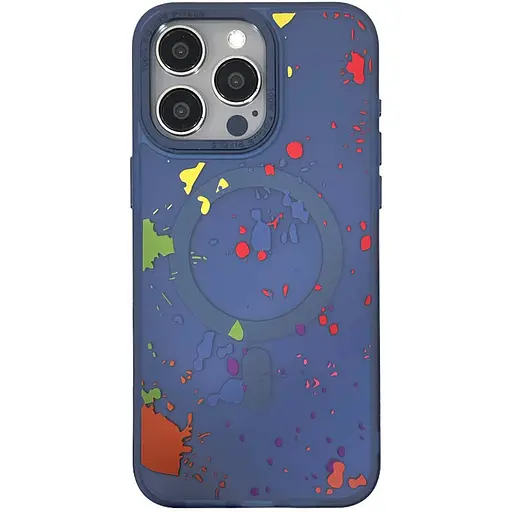 Чохол Epik TPU+PC Flush with MagSafe для Apple iPhone 16 Pro Max 6.9 Dark blue - фото 1