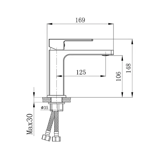 Смеситель для умывальника Qtap Gemini QTGEM270BLM45674 Black matt Черный матовый - фото 2