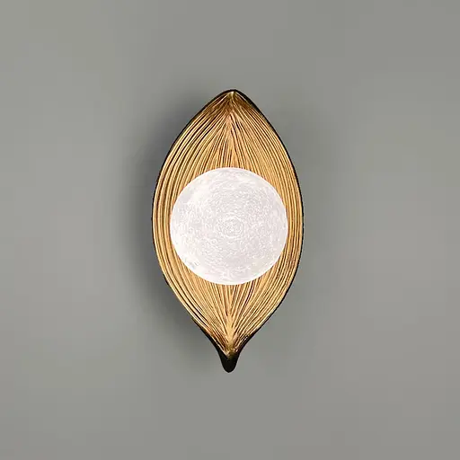 Органічне гіпсове бра з білим текстурним плафоном 30х16 см Арт. WCO17-160 Line F - фото 4