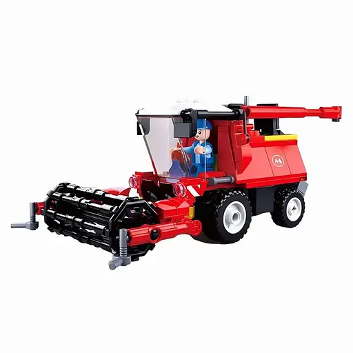 Конструктор Sluban M38-B0779 Комбайн 18 см с 2 фигурками, 229 деталей — фермерский набор для детей от 6 лет