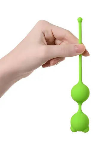 Вагінальні кульки A-Toys Pleasure Balls, 16.4 см, зелений - фото 3