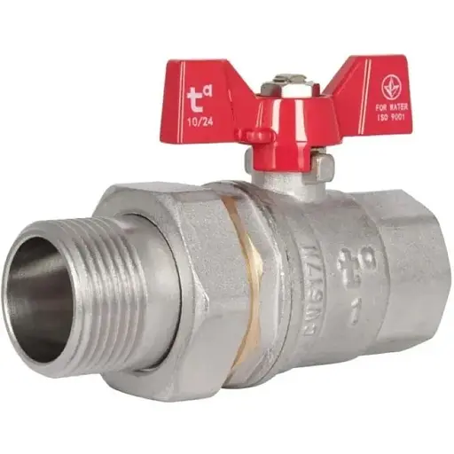 Кран кульовий Thermo Alliance "Американка" Standart 1" ВЗ прямий, PN40, метелик SD220W25 - фото 1