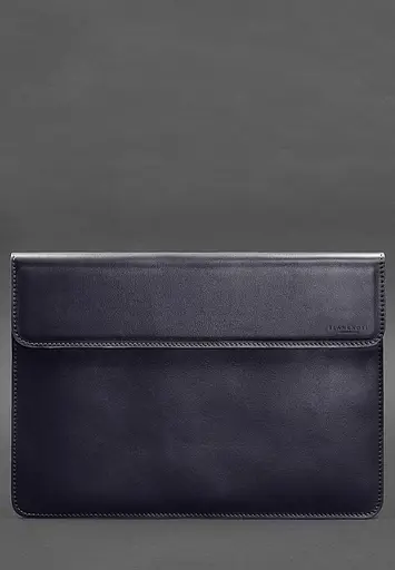 Шкіряний чохол-конверт BlankNote на магнітах для MacBook 15-16 дюйм Темно-синій - фото 2