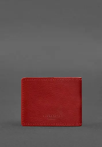 Кожаная обложка для разрешения на оружие красная - фото 4