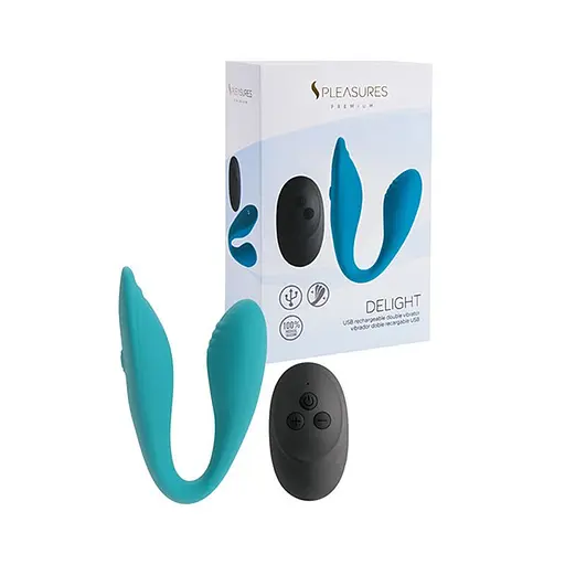 Вібратор S Pleasures Premium Delight 7.5 см бірюзовий - фото 3