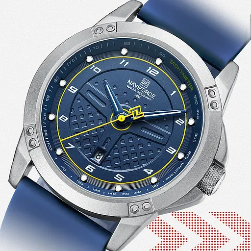 Наручний годинник чоловічий Naviforce Lagune Сріблястий (3091) - фото 9