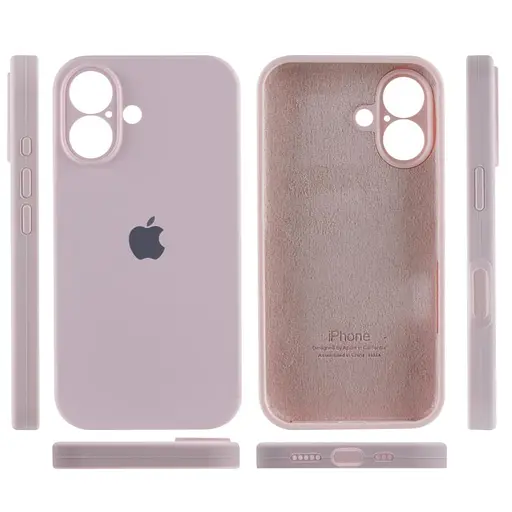 Чохол Epik Silicone Case Full Camera Protective AA для Apple iPhone 16, 6.1 Рожевий/Chalk Pink - фото 3