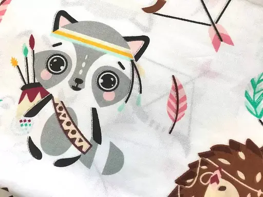 Хлопковая пеленка Moontime 100х80см "Индейцы зверята" - фото 2