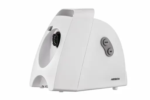 ARDESTO М'ясорубка, 1900Вт, 1.8кг/хв, 3 решітки, насадка для ковбас, кеббе, 4 терки, пластик, білий - фото 9