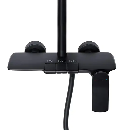 Душова система універсальна Qtap Slavonice Black Matt з виливом QTSLA111BLM45906 - фото 9