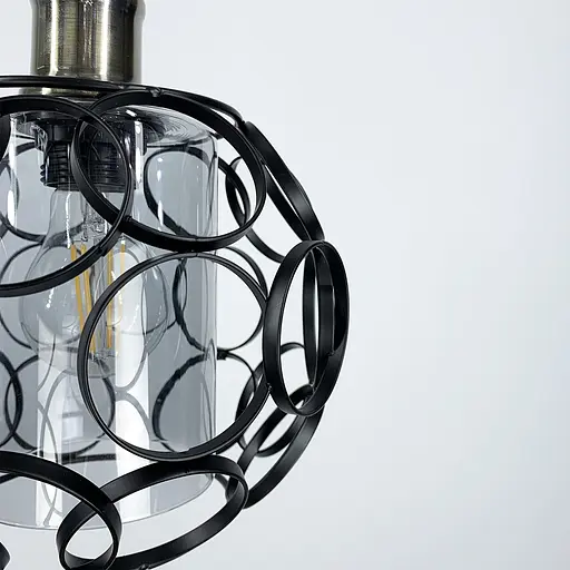 Підвіс в стилі Лофт у чорному круглому корпусі | Арт. 12639 BK | Line F - фото 3