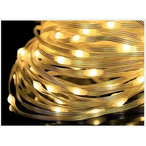 Гирлянда Sun Lamp уличная 20 м 200 LED светодиодные наружные садовые фонари на солнечной батарее с опцией подзарядки от сети - фото 2