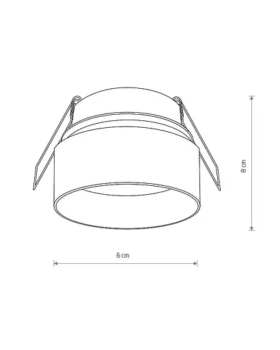 Точковий світильник врізний Nowodvorski 11348 Shine GU10 1x15W IP20 чорний - фото 7