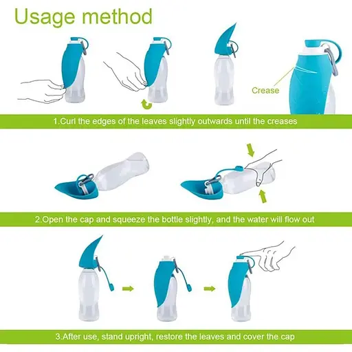 Бутылка для собак Zoofari 550 мл Ø8 х 21,5 см прозрачная black - фото 3