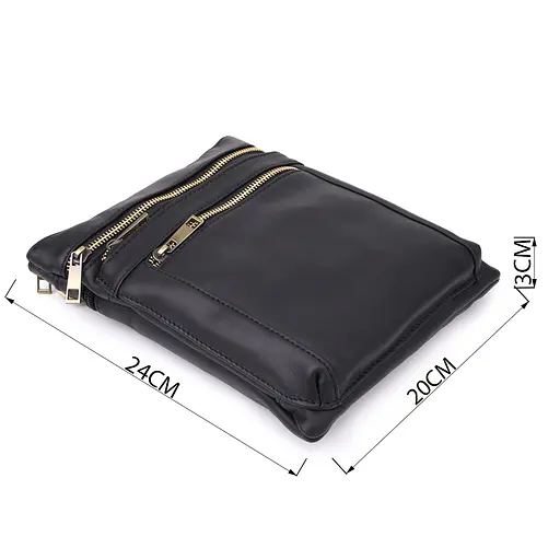 Повсякденна чоловіча сумка з натуральної шкіри Vintage 24х20х3 см sum0027512 - фото 13