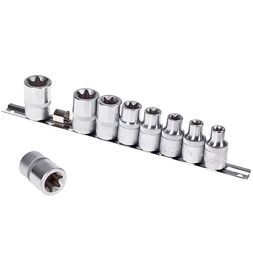 Набір торцевих головок Hans зовнішній торкс 1/2DR Е10-Е24, 9 предметів блістер (46410-9С) - фото 2