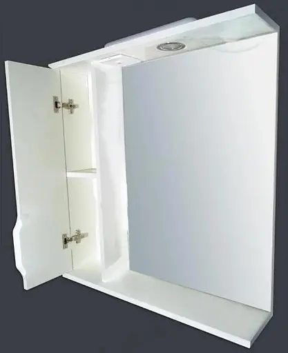 Дзеркало для ванної ПіК Альба Z-1 ліве з шафкою 55 см 30412 - фото 6