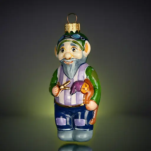 Ялинкова прикраса Різдвяні історії Ельф кравець скло (4820001045093) - фото 2