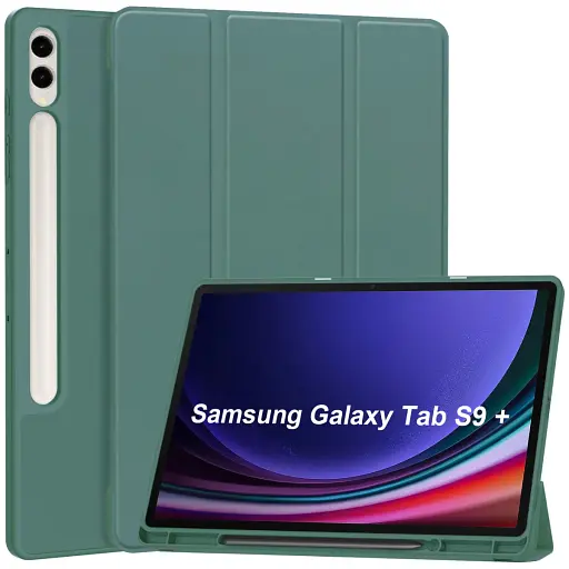Чохол with Slot for Stylus для Samsung Galaxy Tab S9+ / S9+ FE / S10+ 12.4" Зелений