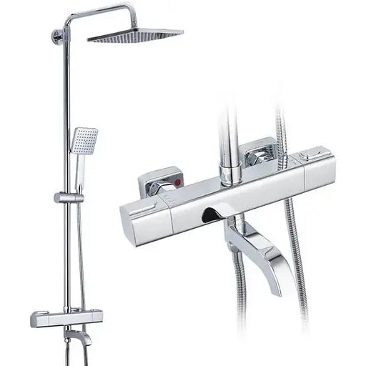 Душова система з термостатом Gappo 1/3 G2491, хром - фото 1