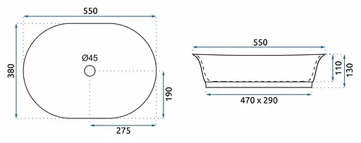 Умивальник Rea Wilma Rustic накладний REA-U3305, Коричневий - фото 7