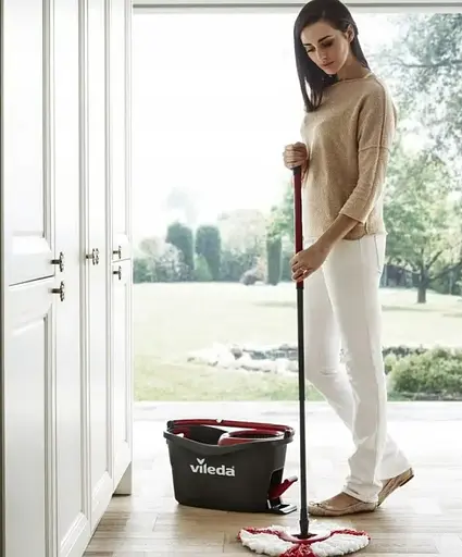 Швабра Комплект 2в1+ведро с отжимом Vileda Turbo Smart набор для уборки - фото 7