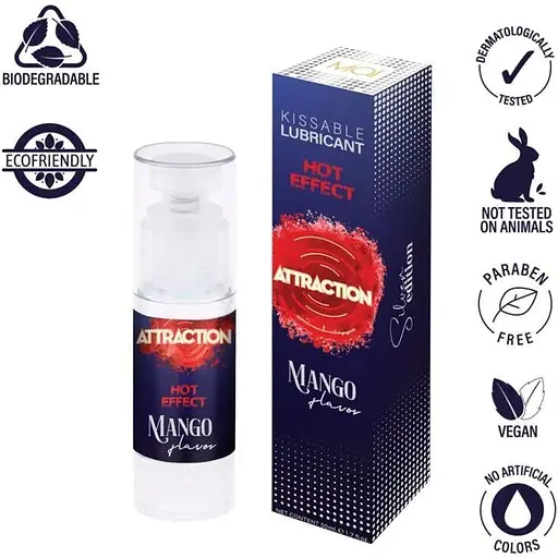 Змазка для орального сексу з ефектом зігрівання Mai Attraction Heat Mango 50 мл - фото 3