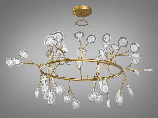 Новинка 2024 люстра підвіс "Світлячок", на 54 лампи, золото сатин - фото 2