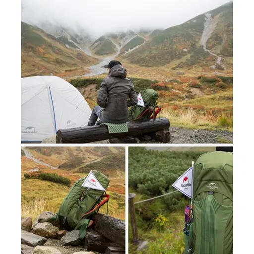 Туристический рюкзак Naturehike NH16Y065-Q 65 л + 5 л (Зеленый) - фото 9