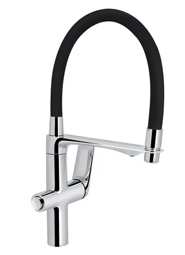 Смеситель для кухни Qtap Vlasta New с гибким изливом с подключением для питьевой воды QTVLA364CRM45648 - фото 1