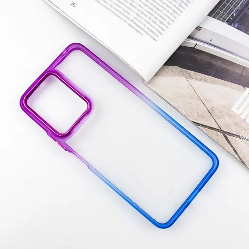 Чехол Epik TPU+PC Fresh sip series для Xiaomi Redmi Note 12 4G Синий / Фиолетовый - фото 2