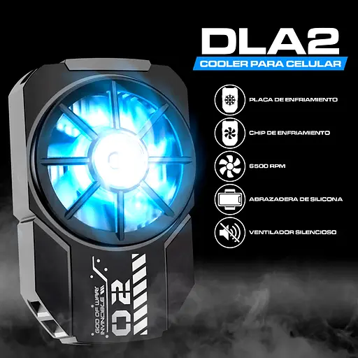 Кулер активне охолодження для телефону / планшета Memo DLA2 шириною до 104 мм Black (18526) - фото 5