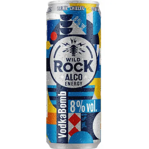Напиток слабоалкогольный Wild rock Vodkabomb alco energy 8% 250 мл