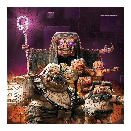 Фігурний пазл з дерева "Майнкрафт" Art Craft PZ005-A3C-AC 180-250 деталей, розмір А3 - фото 1