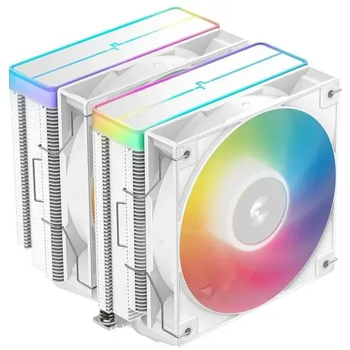 Кулер для процесора DeepCool AG620 ARGB V2 білий алюміній/мідь 2x120 мм ARGB для Intel 1851/1700/1200/115x AMD AM5/AM4 - фото 1