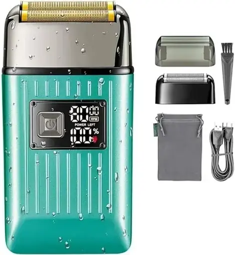 Чоловіча акумуляторна електробритва VGR V-357 шейвер для сухого та вологого гоління, Waterproof IPX6, висувний тример, LED Display - фото 3