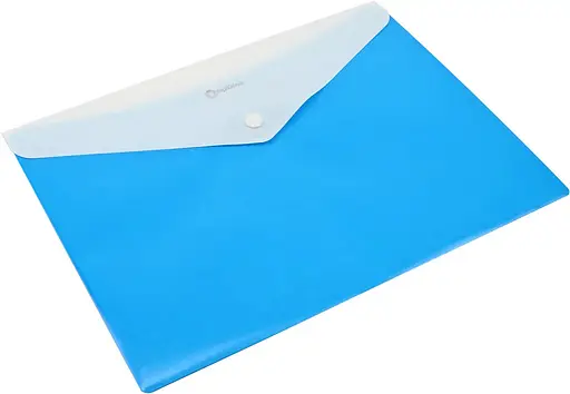 Папка-конверт А4 конверт на кнопці O35206 Optima, 2 відділи (4044572552064) Блакитний - фото 1