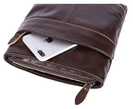 Сумка кожаная мужская Vintage 22,5х23,5х1,5 см sum0012797 - фото 4