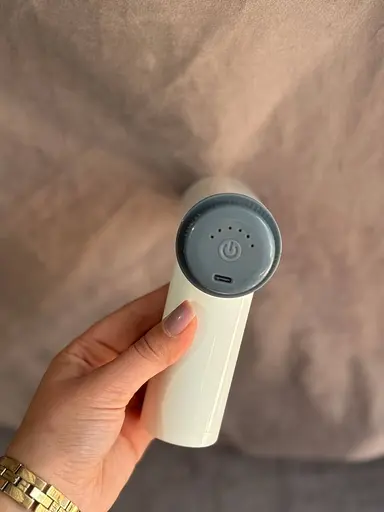 Перкусійний масажер YX-720S акумуляторний 1300 mAh Антицелюлітний вібромасажер для тіла 4 насадки Білий - фото 4