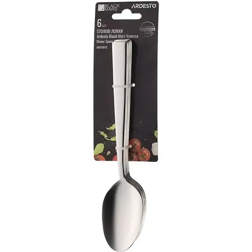 Набір столових ложок Ardesto Black Mars Vanessa 6 предметів (AR0706VS)