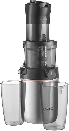 Sencor Соковыжималка отцентрированная 200Вт, жмых-0.6л, желоб на целое яблоко, пластик/металл, нерж. сталь-черный - фото 9