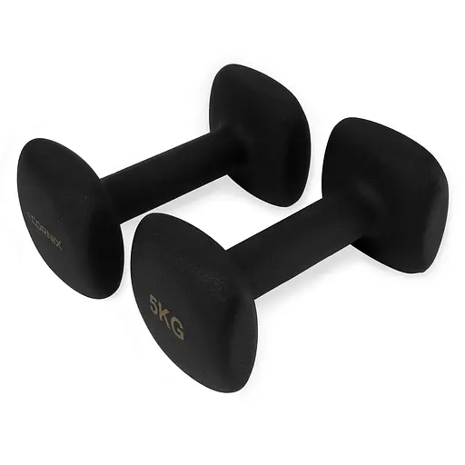 Гантелі вінілові Cornix Square 2 x 5 кг XR-0410 Black - фото 8