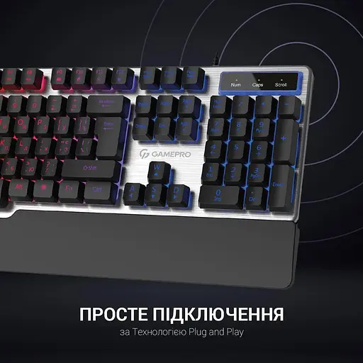 Клавіатура GamePro GK599 Stinger RGB USB Silver (GK599) - фото 6